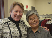 Associate Anne Carey and Sister Ruth Mori at the Women's Leadership Luncheon in St. Louis.