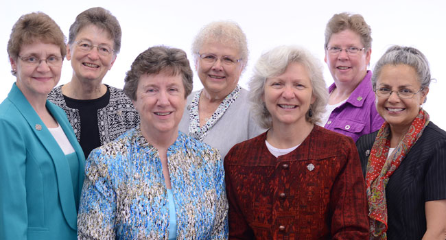 Provincial Council 2015-19  Back Row (L to R): Laura Jean Spaeth; Susan Jordan; Kathleen Bauer Front Row (L to R): Marjorie Klein; Mary Anne Owens; Anna Marie Reha; Christine Garcia