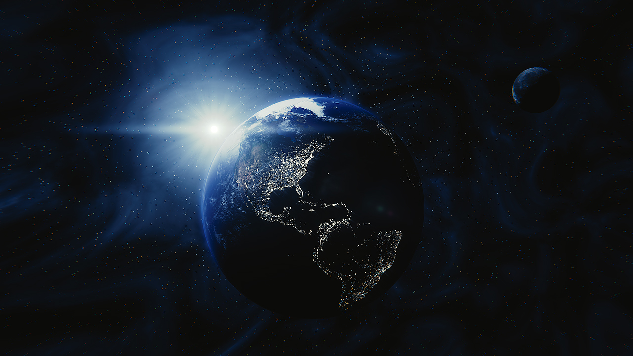Mankato Area Earth Conference Photo.  Photo Source:Pixabay License  Free for commercial use  No attribution required   https://pixabay.com/illustrations/earth-solar-sun-moon-universe-128 1025/