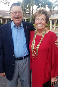 Bo and Judy Broemmel are posing for a photo in Flordia. These two are special donors to SSND. 