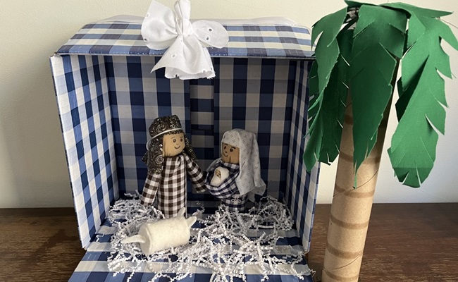 Homemade nativity sets by Sister Lucille Coughlin