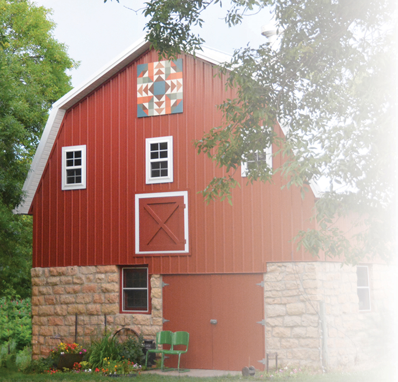 Photo of red barn at Our Lady of Good Council in Mankato, MN. Location of OLGC's Red Barn Festival: A SSND Signature Event.