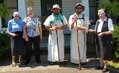 Sisters Mary Clared Coyne and Nancy McNemar, Fathers Thomas Schaefgen and Francis Orozco, and Sister MarieClare Powell.