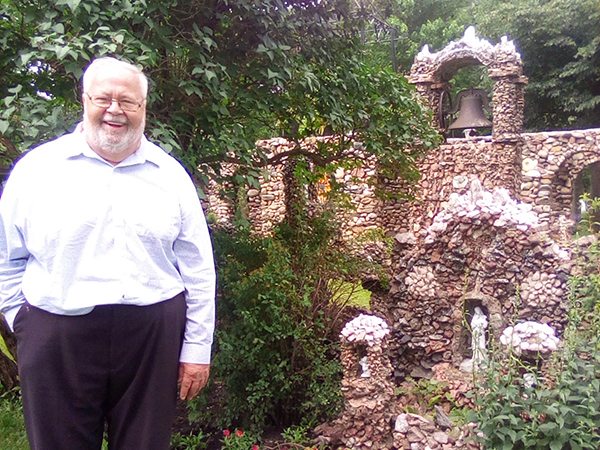Father Gene Stenzel's first shrine built at the age of 10.