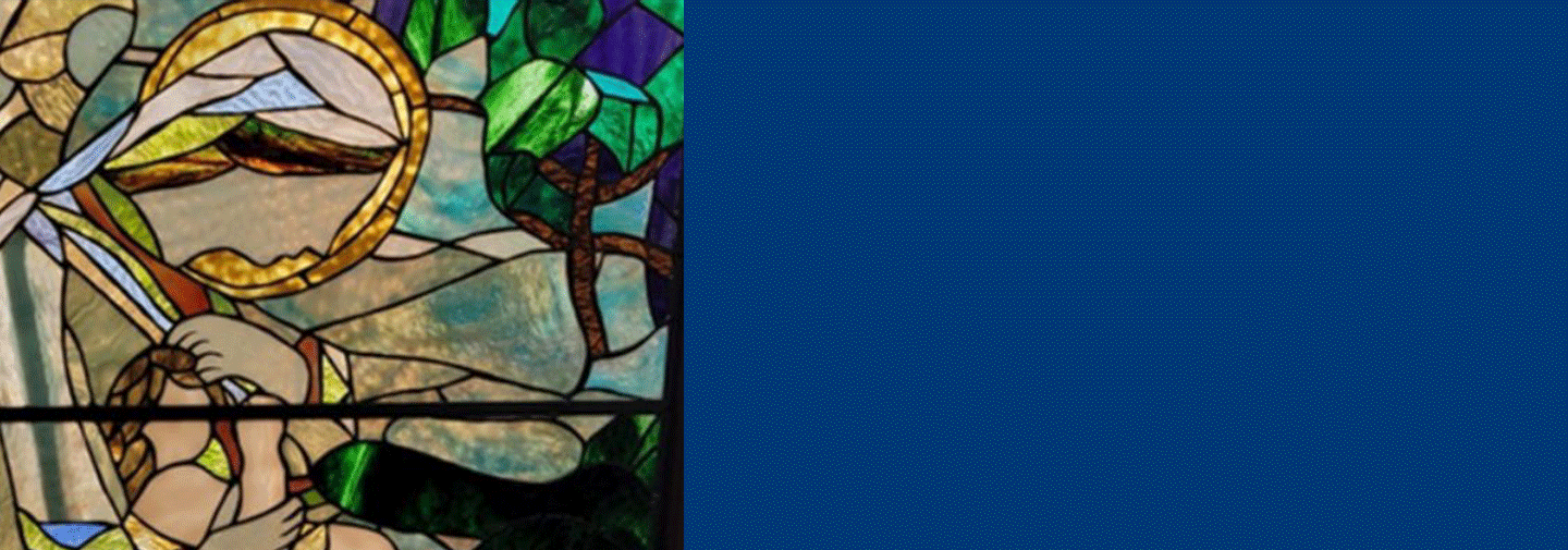 Image of stain glass from Sister Mary Kay Brooks reflection story.