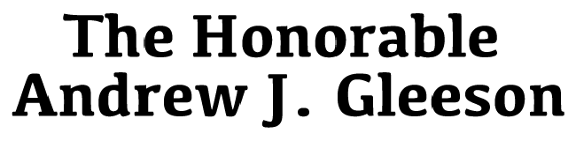 Sponsor logo: The Honorable Andrew J. Gleeson