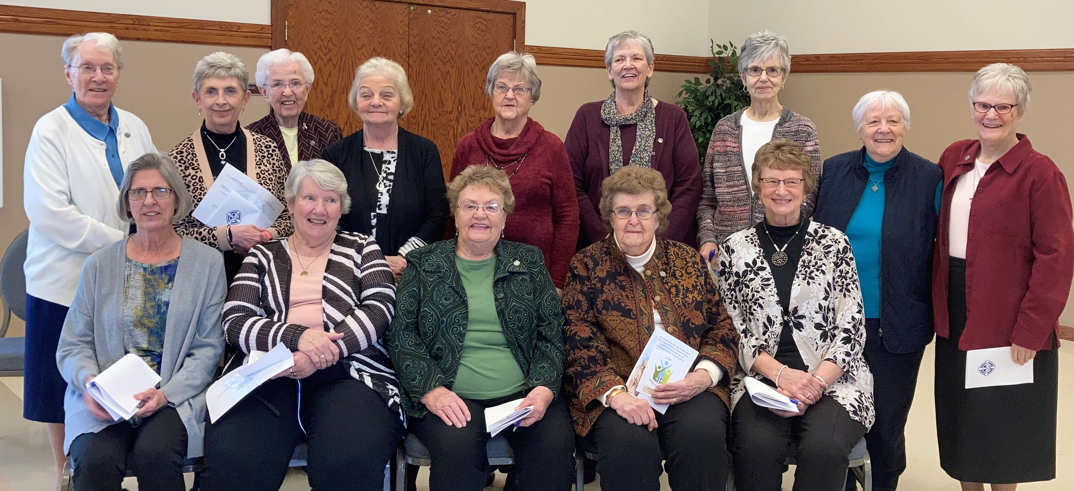 Ten new SSND associates made initial covenant at St. Anthony Parish in Effingham, Illinois.