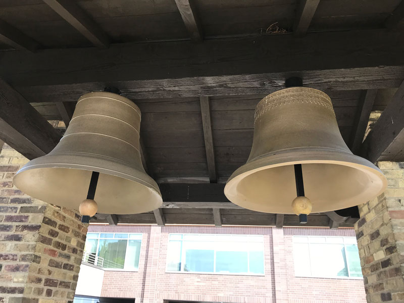 Photo of former Milwaukee motherhouse bells, St. Ignatius and St. Catherine