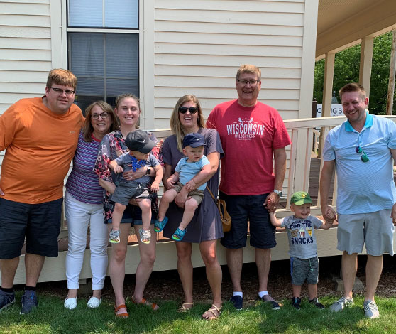 Meet our donor, Don Stoll, who grew up in the center of a family blessed with three SSND aunts. This photo is of him and his immediate family, including children and grandchildren.