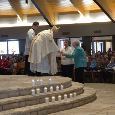 Sisters Susan Bunde and Margaret Ann Murawski participate in Catholic Schools Week Celebrations