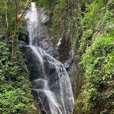 Waterfall of Guapinol River in Bajo Aguán, Honduras