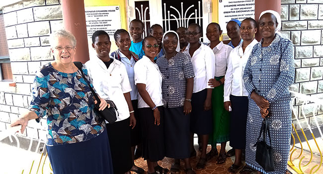 Sister Jeanne Goessling is featured with postulants in the Province of Africa. 