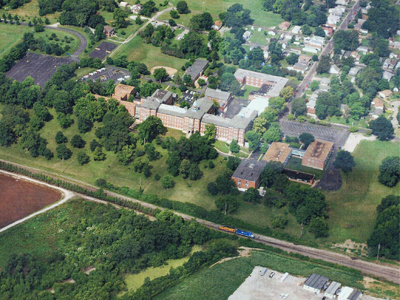 Sancta Maria in Ripa in St. Louis was established in 1895, 125 years ago. This aerial of Sancta Maria in Ripa. 