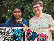 A photo from an SSND associate in Guatemala with rugs made.